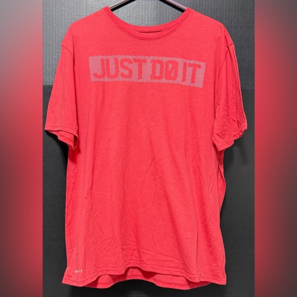 🏜️Nike Red Athletic DriFIT JDI Logo Spell Out T-shirt